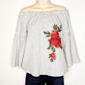 Potter's Pot off the shoulders top